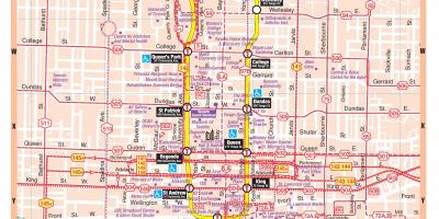 แผนที่ของสถานีรถไฟใต้ดินในเมืองโตรอนโต