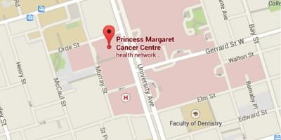 แผนที่ของเจ้าหญิงมาร์กาเร็ตเป็นมะเร็งศูนย์กลางโตรอนโต