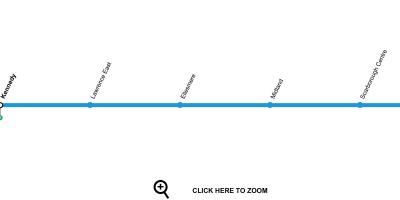 แผนที่ของโตรอนโตรถไฟใต้ดินสาย 3 Scarborough RT