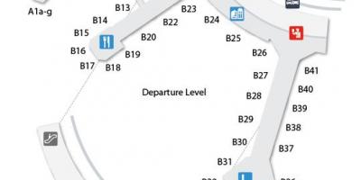 แผนที่ของโตรอนโตเพียร์สันระหว่างประเทศสนามบินเทอร์มินัล 3