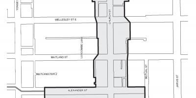 แผนที่ของโบสถ์-Wellesley หมู่บ้านพัฒนาธุรกิจพื้นที่โตรอนโต